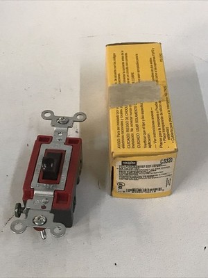 Hubbell CS320 Brown 3 Way Toggle Switch 20 Amp 120/277 VAC Spec Grade