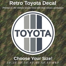TOYOTA Retro Heritage Vintage Decal High Quality Choose from 9 Sizes from 2"-6"
