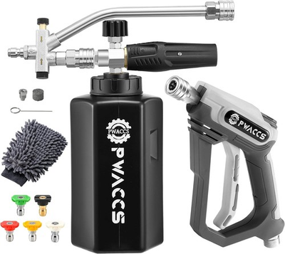 #ad #ad Pressure Washer Foam Gun W Dual Connector Accessory Short Power Washer Gun Foam $67.68