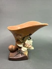1940s Roseville American Art Pottery Magnolia 184-6 Cornucopia Vase NR