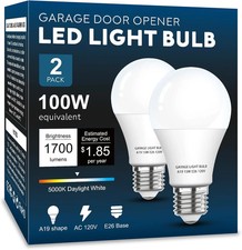 Garage Door Opener Led Light Bulb 2 Pack15w Equivalent To 100w Garage Light Bul