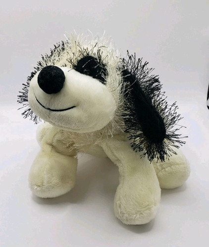 Ganz Webkinz Black & White Cheeky Dog 6" Puppy Black Spot White Plush Toy Hm 192 - Picture 10 of 10