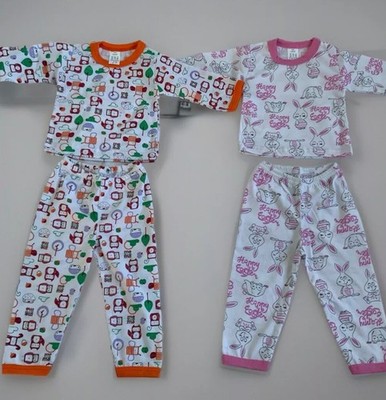 Baby Pyjama Schlafanzug versch.Motive Gr.68, Gr.74 Orange und Rosa