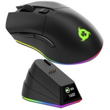 Blaze Pro - Souris Gamer sans Fil RGB Rechargeable avec Station de Charge