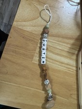 Personalized Dummy Clip - Custom Pacifier Chain - Newborn Gift Soother Holder
