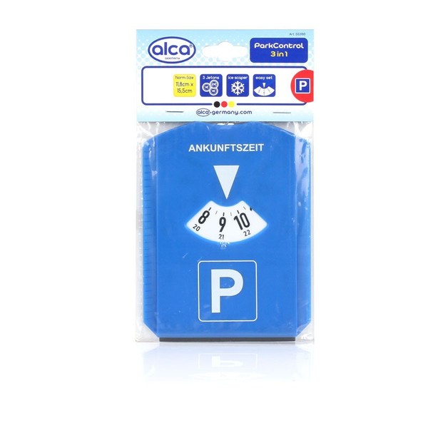 alca® Parkscheibe Mit Eiskratzer, Inkl. 3 Einkaufswagenchips, Nach Stvo-image