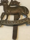 Genuine WW1 The Queens Royal West Surrey BiM Cap Badge w/slider