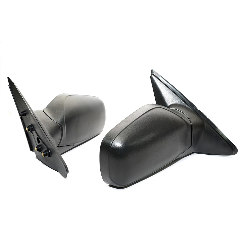 Par de espejos retrovisores negros Fit 1990-1993 Nissan Datsun Sunny Sentra B13 2 piezas nuevos Foto 3 de 4