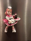 Vintage Coca Cola Girl On Roller skates Serving Coke Products