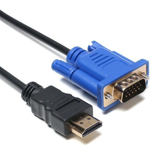 de pantalla Cable adaptador AV Convertidor HDMI a VGA Macho a macho For PC HDTV - Picture 9 of 12