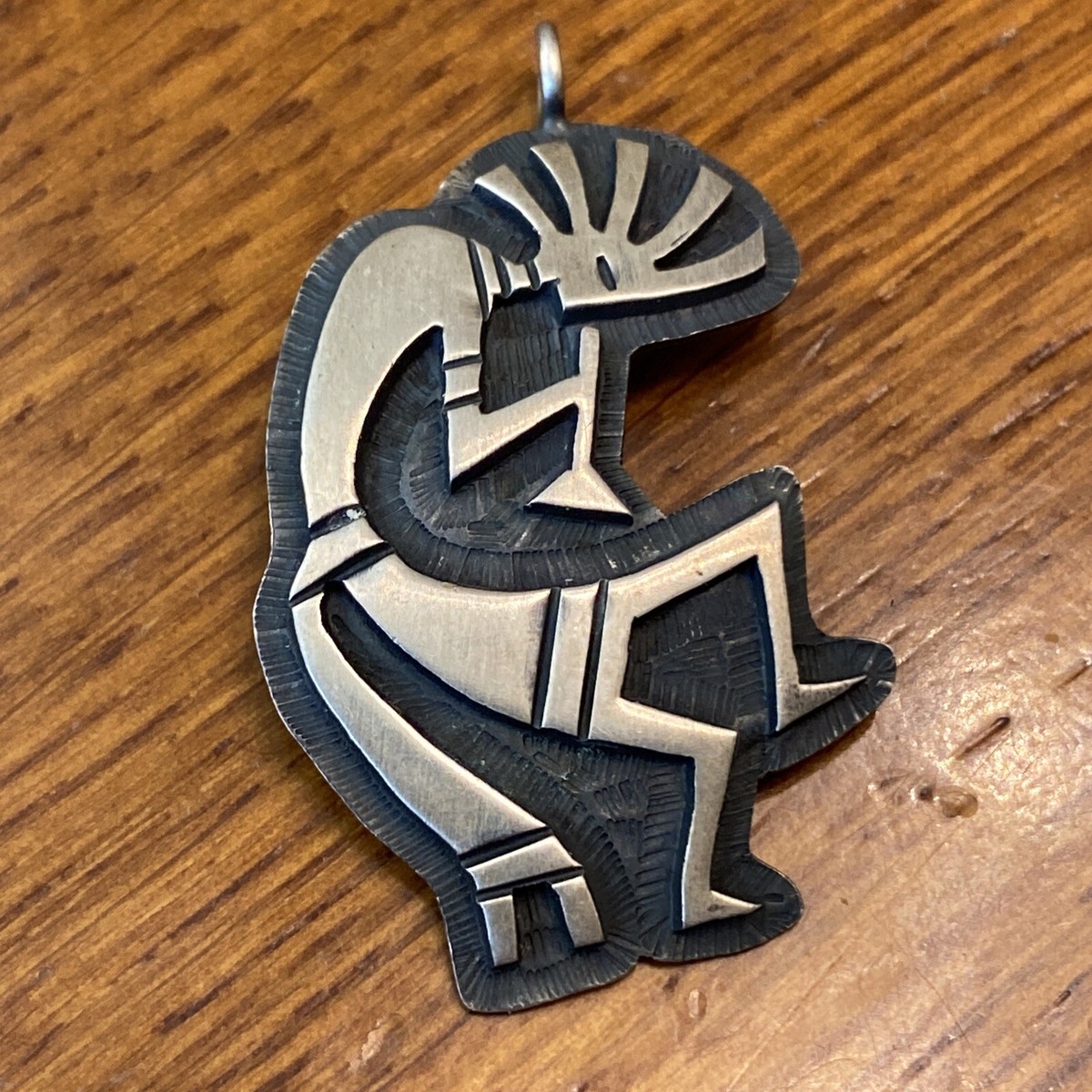 Vernon Mansfield Sr. Hopi Sterling Silver Kokopelli PENDANT 