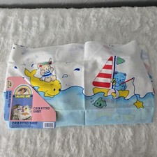Tailored Baby Fitted Crib Sheet 28x52" VTG Teddy Bear Sailors Ocean Nautical