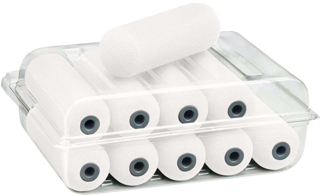 CuteflySchaumrolle Lackwalze 5cm 5-tlg Set - Für Innen & Außen