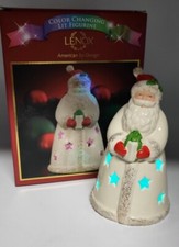 LENOX Seasons Sparkle Color Changing Lit Figurine Santa