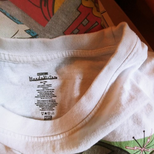 Marvel Studios Shirt Mens Medium Short Sleeve WandaVision Graphic Tee White - Picture 3 of 7