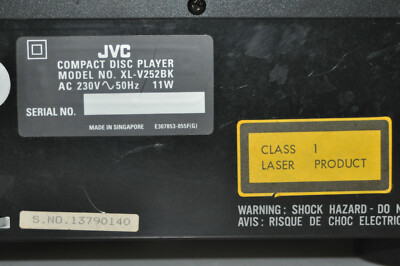 JVC XL-V252 Compact Disc CD Player HiFi Spieler XL-V252BK Audio