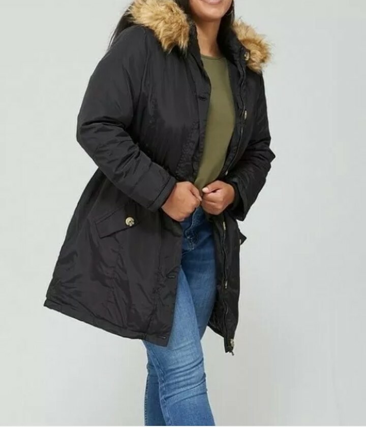 Hooded Parker Coat Jacket Size 