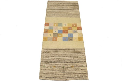 3X7 ft Handmade Tribal Indo-Gabbeh Oriental Runner Rug Hallway Kids Room Carpet - 第 2/13 張圖片