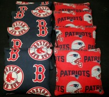 BOSTON RED SOX NEW ENGLAND PATRIOTS Cornhole Bean Bags ACA Reg Corn Toss
