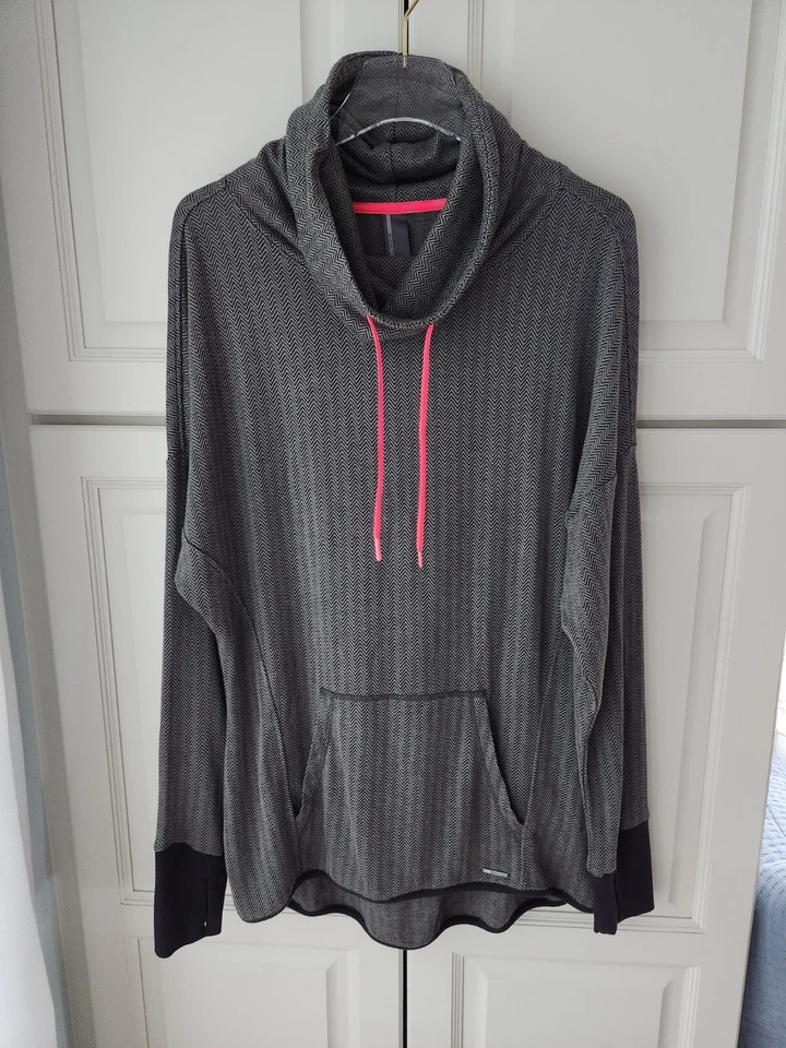 Mondetta Capucha Cuello Pullover Talla L Gris Canguro Bolsa Agujeros para Pulgar Foto 2 de 4