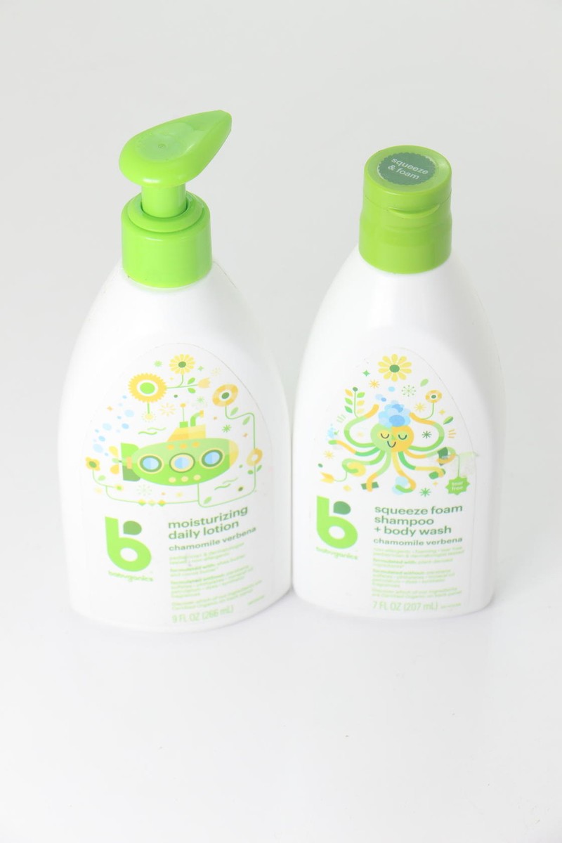 BabyGanics Squeeze Foam Shampoo Body Wash Lotion Chamomile Verbena oz  U8D