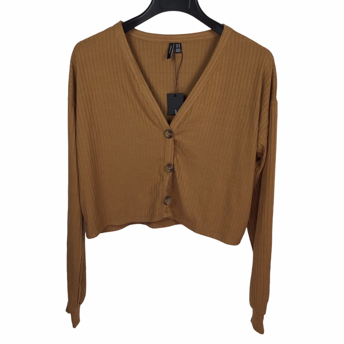 ヴェロモーダ Vero Moda 【 Button-Up Cardigan Women 】 レディース Vero Moda Lucy Crop Ribbed V-neck Cardigan Button Front