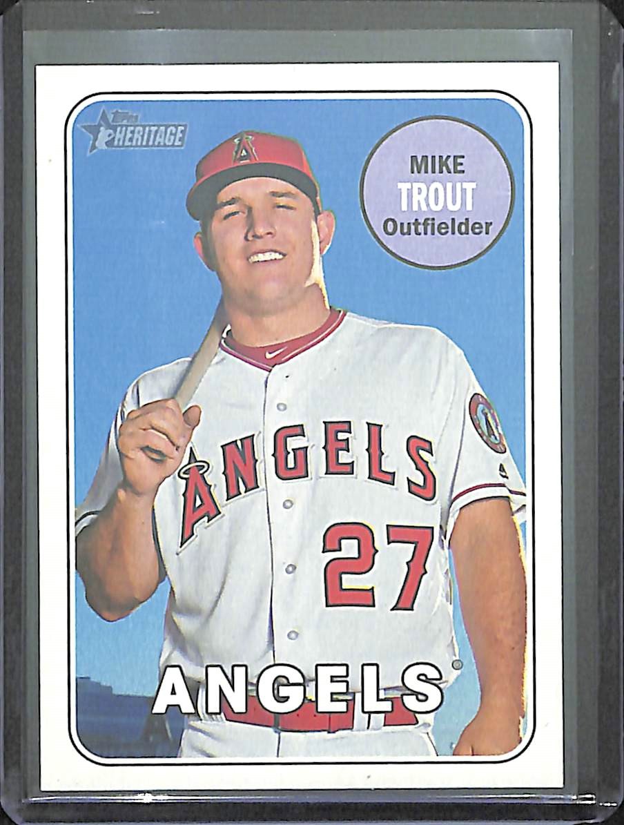 マイク トラウト Topps Heritage Image Variation 2019 Topps Heritage Team Name Variation #485 Mike Trout | eBay