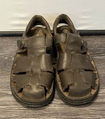 Vintage Faded Glory Chunky Sandals Men’s Brown Mandals Size 13 Buckle