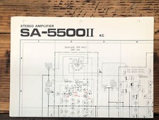 Pioneer SA-5500 II KC Amplifier Fold Out Schematic Original 