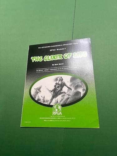 AD&D RPGA 4 ELIXER OF LIFE MODULE VERY RARE - Picture 1 of 6