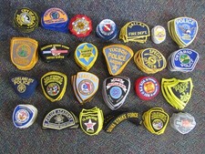 PATCH LOT SET COLLECTION OF 25 DIFFERENT POLICE FIRE RESCUE SCUBA MILITARY SHERI