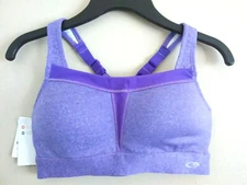 C9 Champion HIGH SUPPORT Active  Sports Bra Cup 24B Purple Adj Straps New 