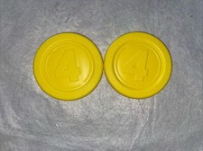 2 Replacement Hasbro Giant Connect 4 Game Pieces 5  Yellow Disc Circle