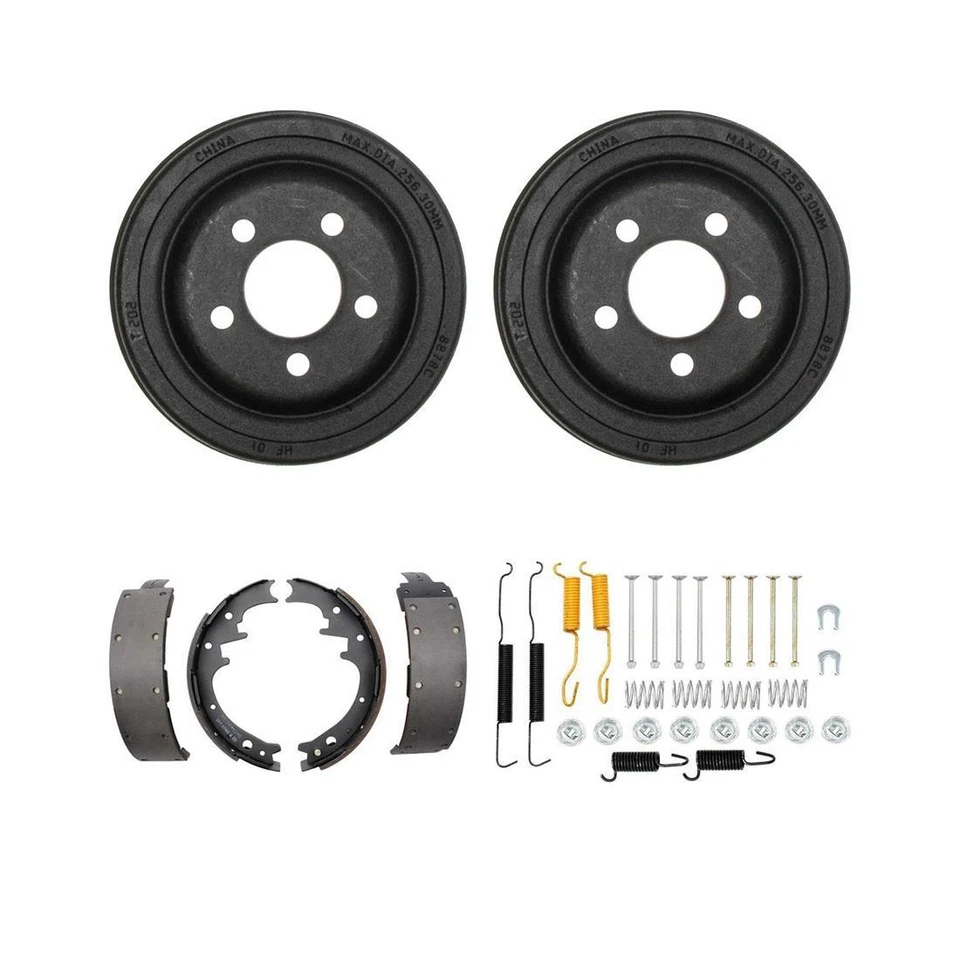 Kit de herrajes de tambores de freno y zapatas de freno trasero para Plymouth Barracuda 1973-1974 Foto 2 de 4