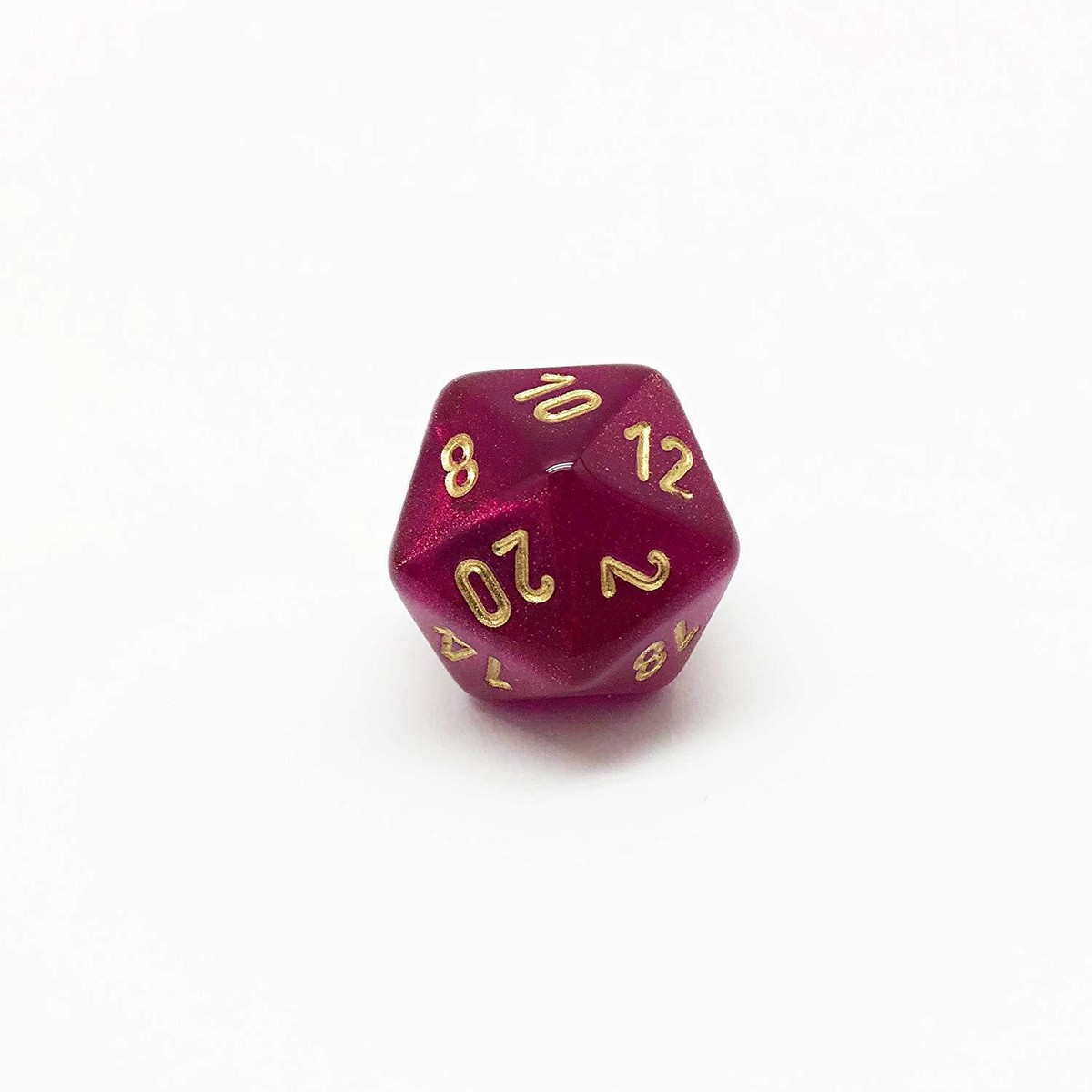 Chessex Borealis Magenta d20 Dice - OLD GLITTER - Rare! Out