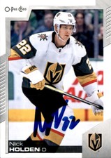 Nick Holden Signed Auto 2020-21 O-Pee-Chee card Vegas Golden Knights