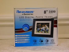 New PANIMAGE by PANDIGITAL 8" LED Wood & Glass Digital Photo Frame - 1600 Photo