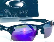 NEW Oakley FLAK 2.0 BLACK w POLARIZED Galaxy VIOLET 2 lens set Sunglass 9188