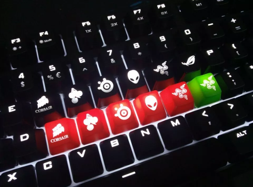  17 Keys Gaming LOL RGBY Backlit Translucent ABS Laser Keycaps  OEM Profile for All Cherry MX Razer Corsair Mechanical Keyboards (LOL) :  Electronics