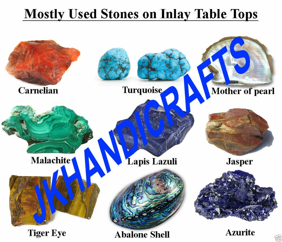 20" Marble Coffee Table Top Random Sea Shell Floral Inlay Art Entry Decor - Image 4 of 4