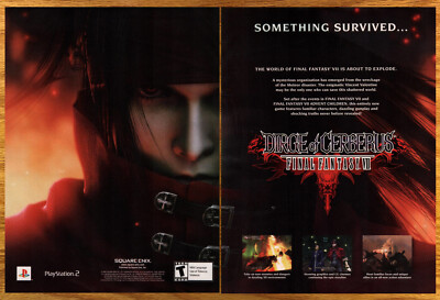 Final Fantasy VII Dirge of Cerberus 2 Page Game Print Ad