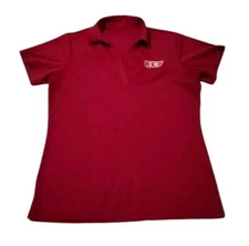 Port Authority red HEB  H-E-B Employee Shirt Logo Embroidered Women's M