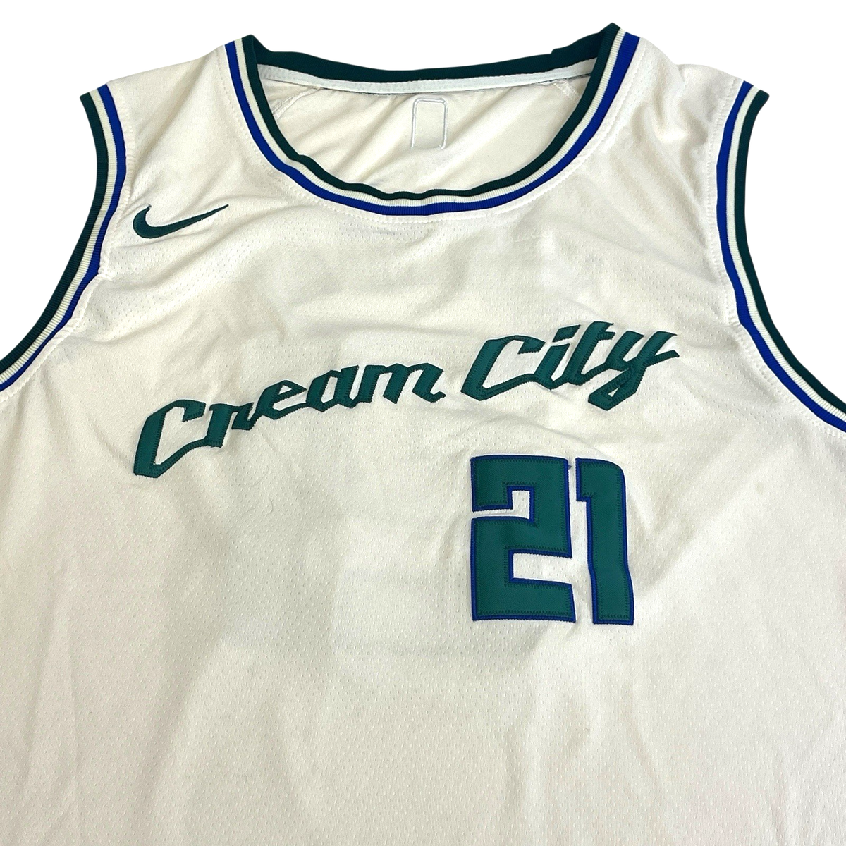Nike Jrue Holiday Milwaukee Bucks Cream City 21 Swingman