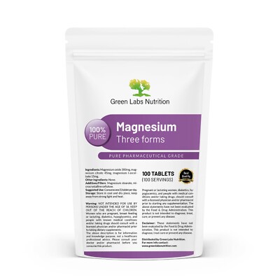 Magnesium 3-Komplex Tabletten   Muskeln, Nerven, Müdigkeit & Energie Support