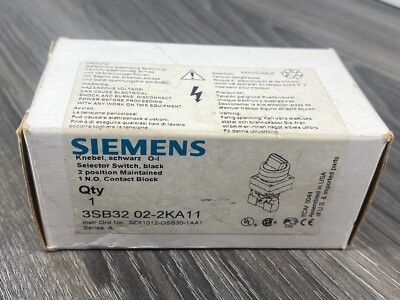 Interrupteur Rotatif Siemens 3SB3202-2KA11 - Pièce Neuve De Rechange Pour Armoire électrique Et Automation