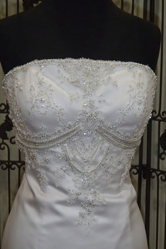 83W Venus 88901 GRÖSSE 12 WEISS $ 800 FORMELLES HOCHZEITSKLEID KLEID - Bild 5 von 16