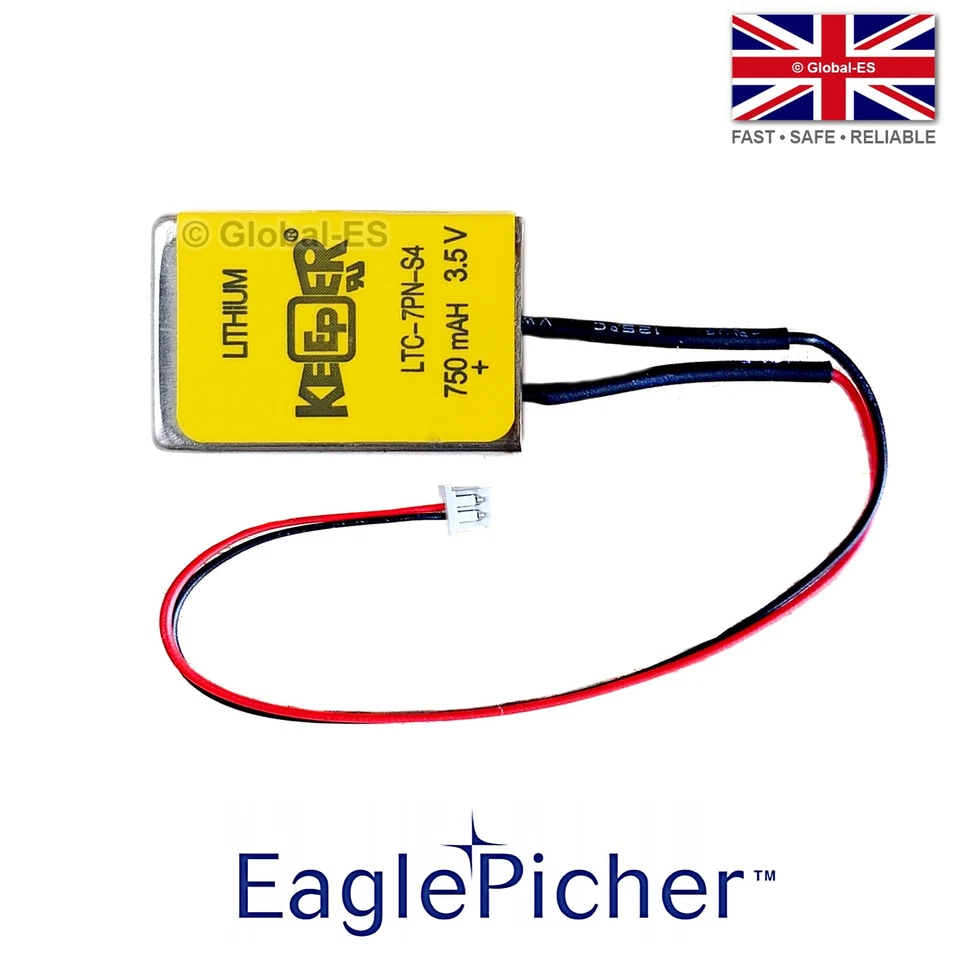 EAGLEPITCHER Batería registradora de datos EVE EF651625 larga duración LiSOCl2 LTC-7PN - 3,6 V 750 mAh
