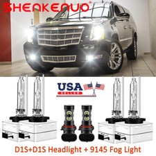 Hid Headlight Bulbs For Cadillac Escalade 2007-2014 High Low Beam Led Fog Light