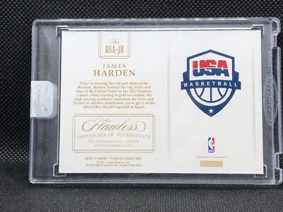 JAMES HARDEN FLAWLESS GOLD AUTO /10 UNCIRCULATED ENCASED AUTOGRAPH 