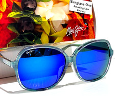 NEW Maui Jim TARO Aquamarine Blue POLARIZED Blue Hawaii lens Sunglass B795-55B